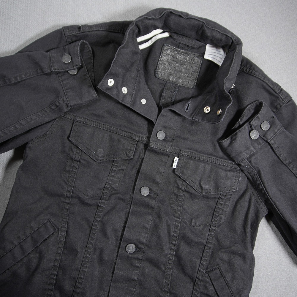 Levi's Commuter Series Hooded Trucker 2.0 Denim Men Jacket S Moto Cycling Biker